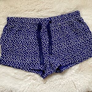 Calvin Klein Blue & White Polka Dot Sleep Lounge Shorts PJs XS